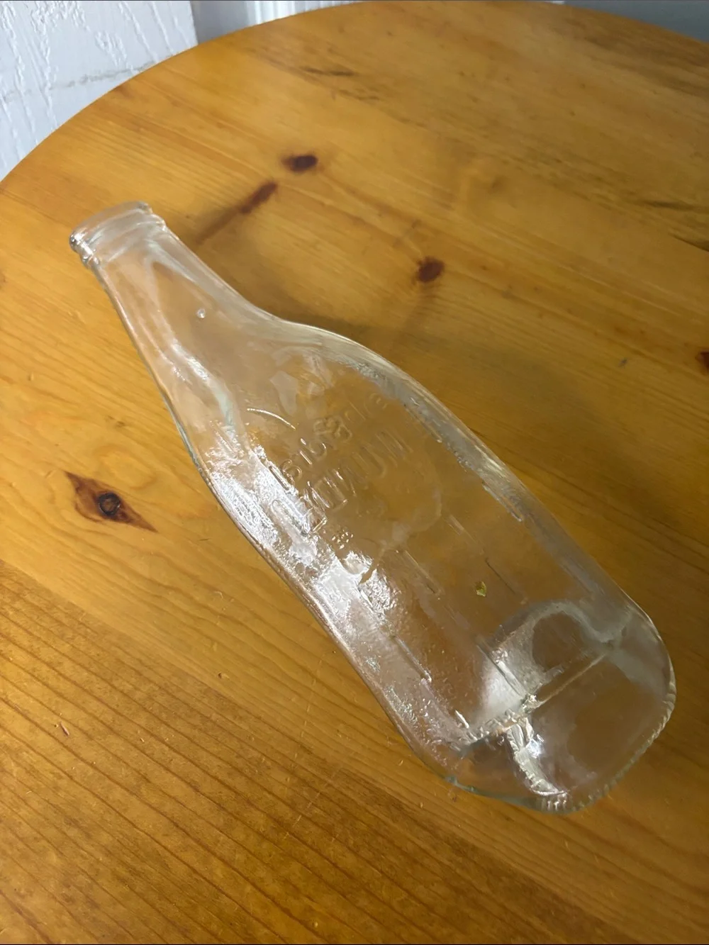 Clear Melted Glass Bottle Spoon Holder (C)
